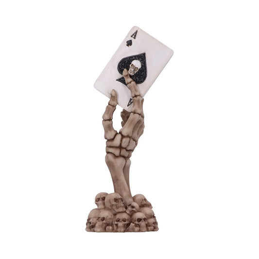 Ace Up Your Sleeve 18.4cm Skeletal Hand and Ace of Spades Card Figurine