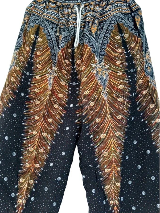 Black Brown Harem Pants Hippie Summer Holiday Yoga Trousers Mens Womens Ladies