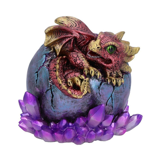 Crimson Hatchling Glow Dragon Red Dragonling Crystal Figurine