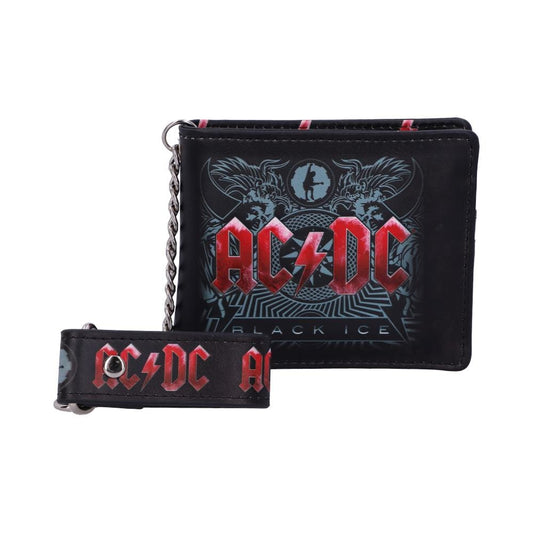 Officially Licensed AC/DC Black Ice Album Embossed Wallet and Chain