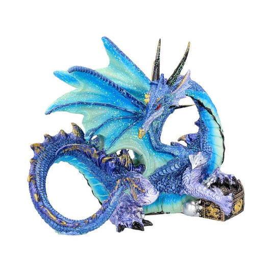 Piasa Sky Blue and Violet Small Fantasy Dragon Figurine