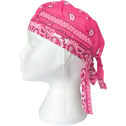 Pink Bandana Zandana Hairband Headband Headscarf Durag Hair Head Band Hat Cap