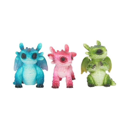 Set of 3 Tiny Dragons Figurines 6.5cm