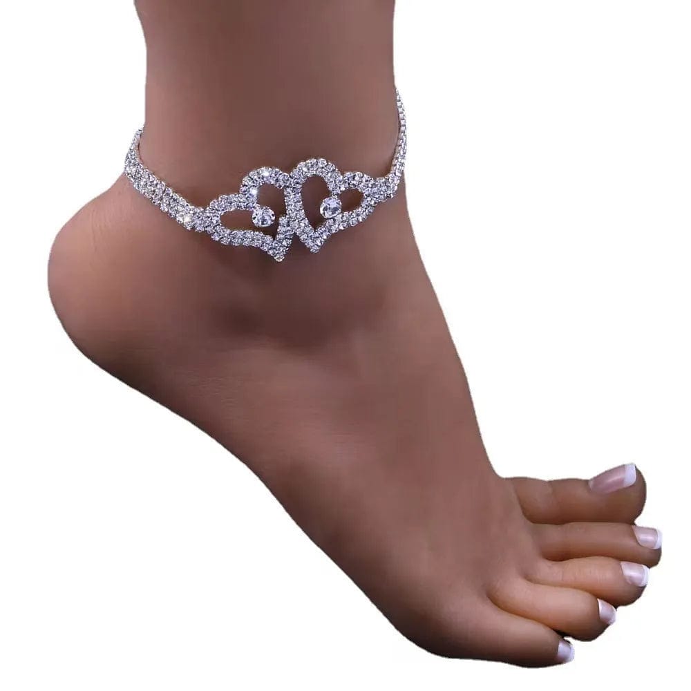 Sparkling Rhinestone Anklets Ankle Bracelets Foot Jewellery Chain