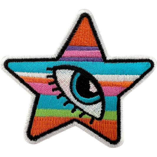 Star Eye Patch Iron Sew On Jeans Jacket T Shirt Bag Dress Coat Embroidered Badge