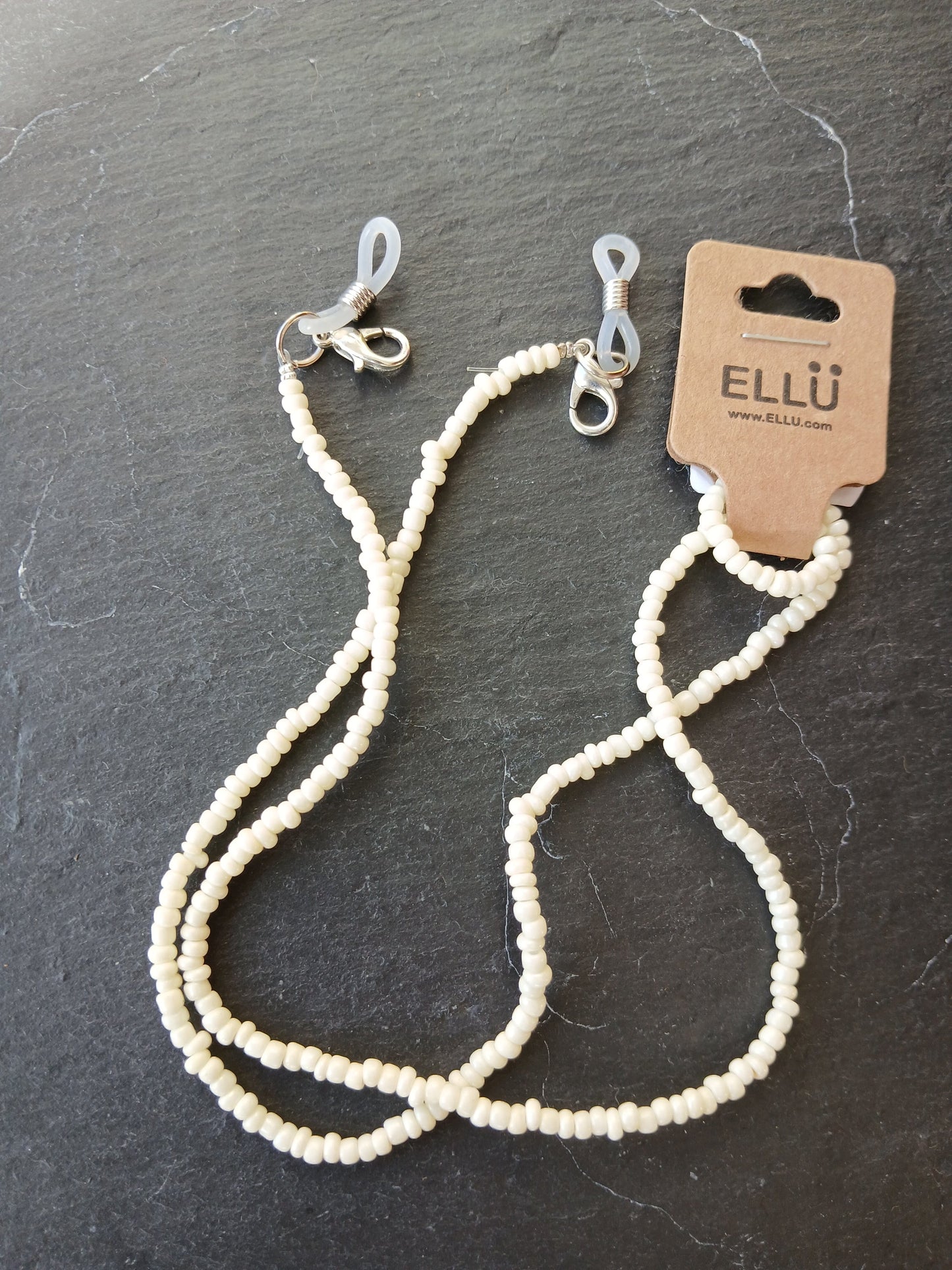 Sunglasses White beads chain glasses strap and accessories