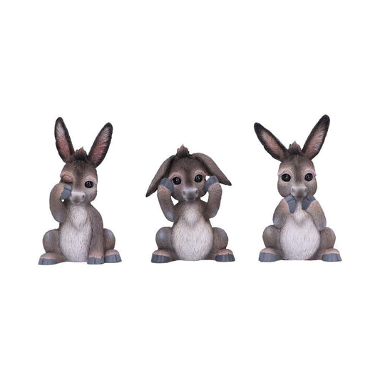 Three Wise Donkeys Figurines 11cm