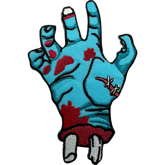 Zombie Hand Patch Iron Sew On Clothes Bag Fancy Dress Costume Embroidered Badge
