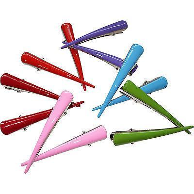 12 x Multicoloured Hair Beak Clips Concord Grips Slides Clasp Grasps Accessories