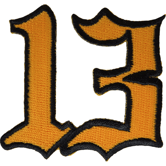 13 Iron On Patch Sew On Number Thirteen Embroidery Birthday Embroidered Badge