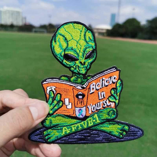 Alien Iron On Patch Sew On Patch Embroidered Badge Embroidery Applique Motif