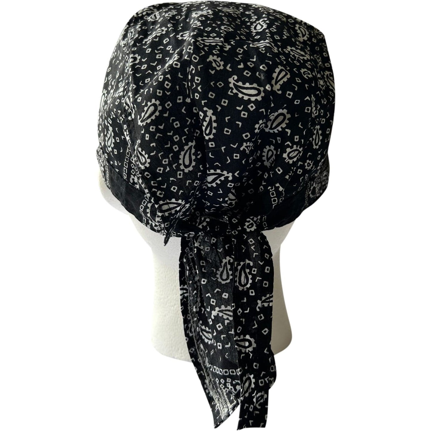 Black Bandana Zandana Hairband Headband Headscarf Durag Hair Head Band Hat Cap