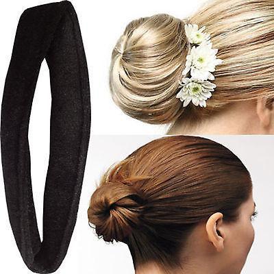 Black Hair Bun French Twist Donut Style Girls Kids Doughnut Styling Accessories