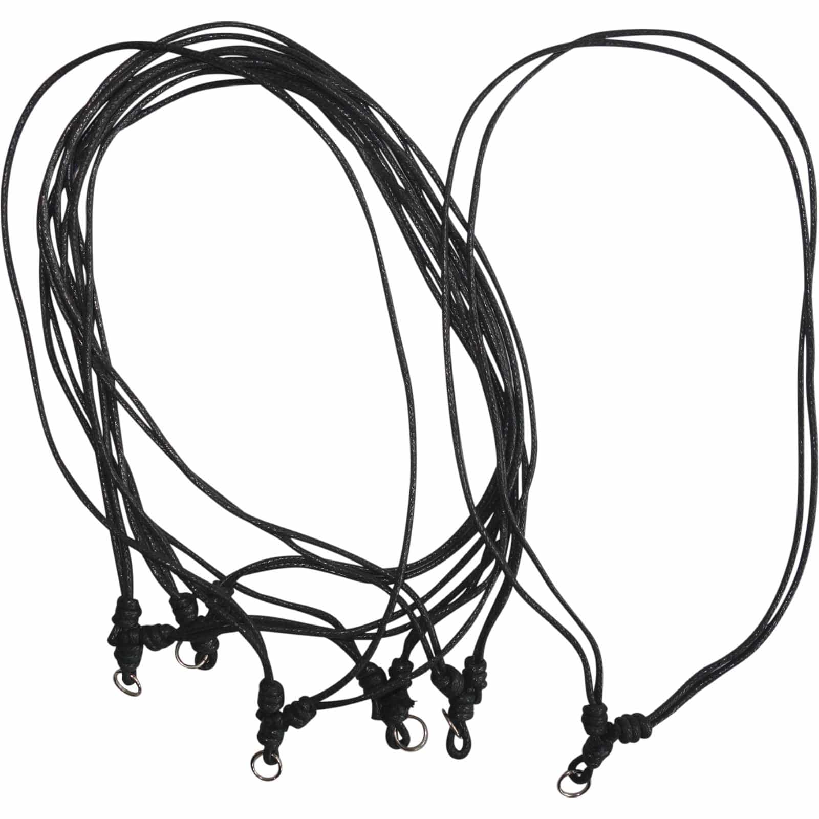 6 Black Hemp Cord Pendant Necklace Chains Chokers String Knot Ropes Bulk Wholesale