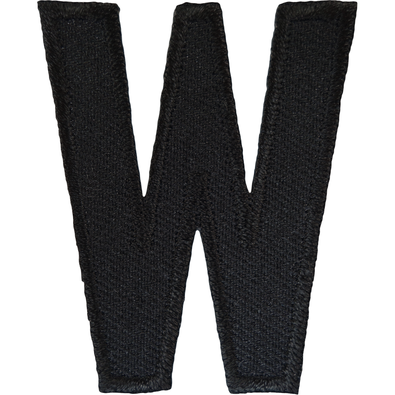 Letter W Black Letter Number Iron Sew On Patches Badges Name Letters Numbers Badge Patch