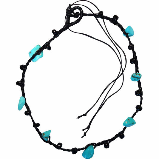 Black Turquoise Anklet Ankle Bracelet Foot Chain Womens Girls Ladies Jewellery