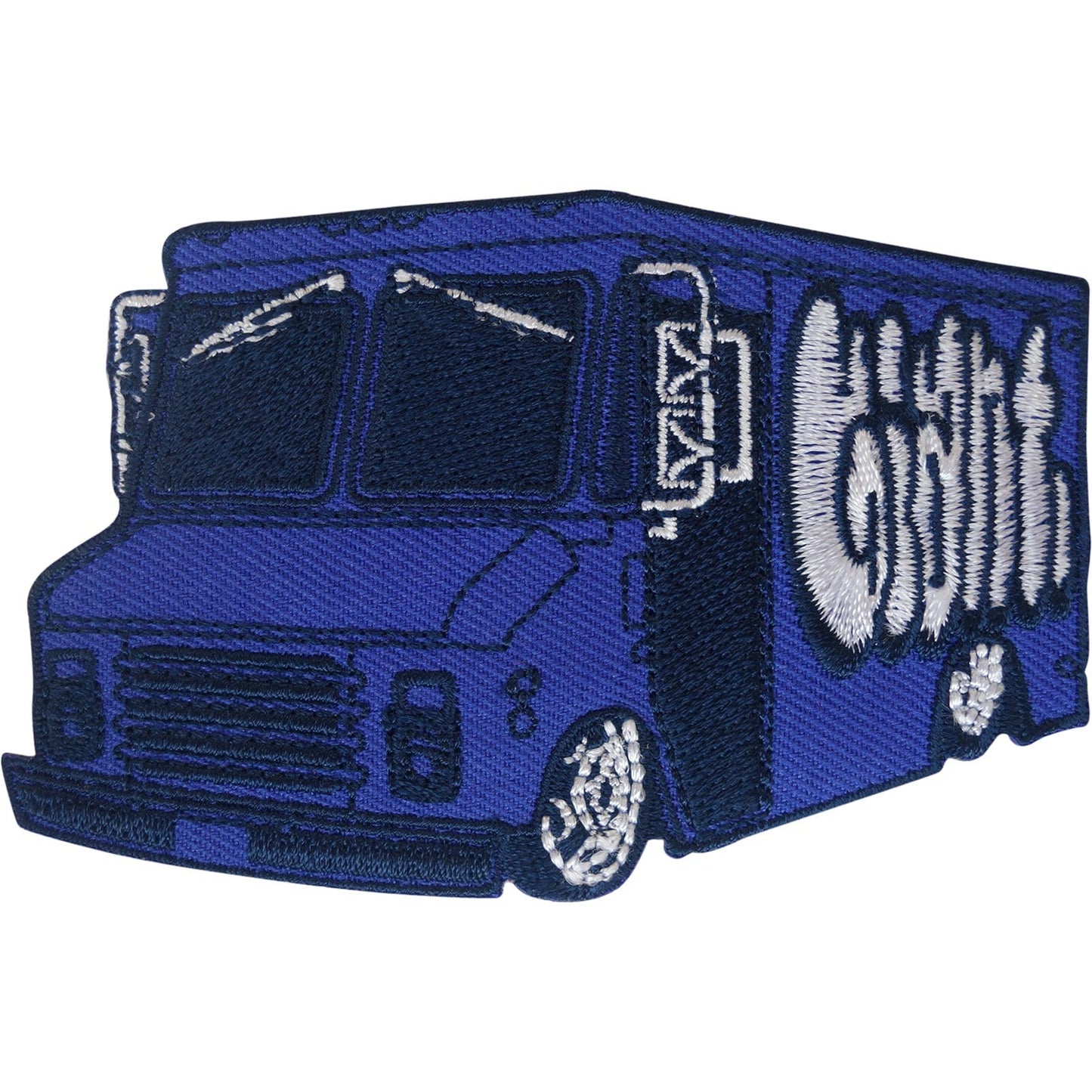 Blue Van Patch Iron Sew On Clothes Truck Embroidery Applique Embroidered Badge