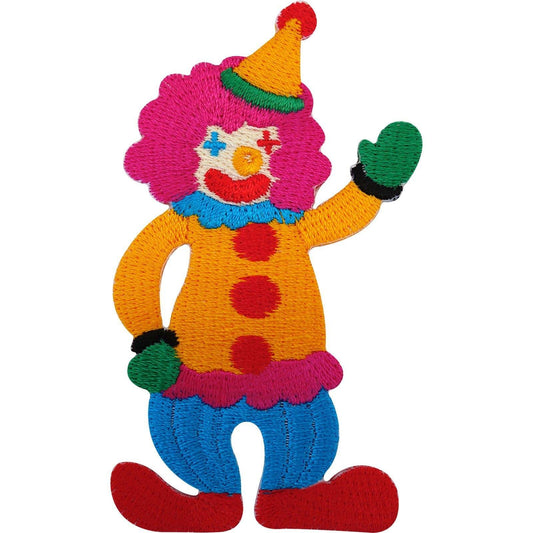 Clown Patch Embroidered Badge Iron / Sew On Costume T Shirt Jeans Jacket Hat Bag