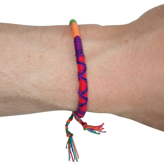 Cotton Rainbow Bracelet Wristband Bangle Mens Womens Children Boy Girl Jewellery