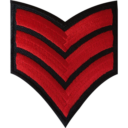 Embroidered Corporal Stripes Iron On Patch Sew On Badge Army Air Force Military