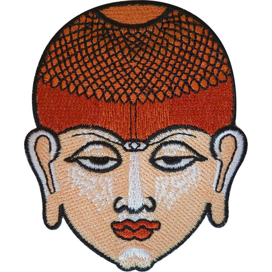 Embroidered Iron On Buddha Patch Sew On Badge Hindu Buddhist Head Hippie Hippy