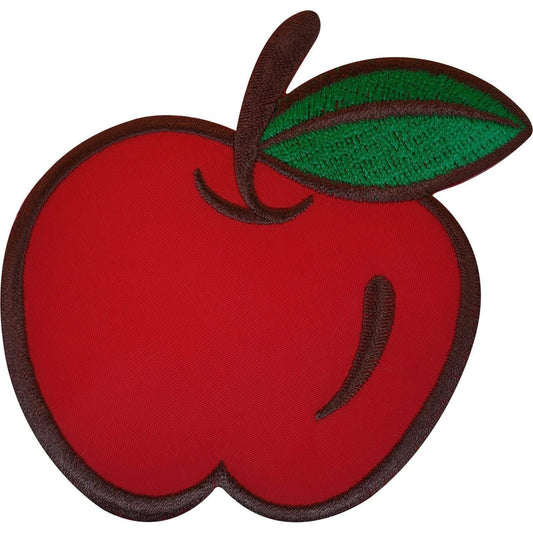 Embroidered Iron On Red Apple Patch Sew On Badge Clothes Bag Embroidery Applique