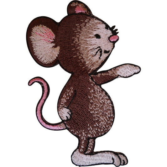 Embroidered Mouse Iron On Patch Sew On Badge Mice Embroidery Clothes Applique