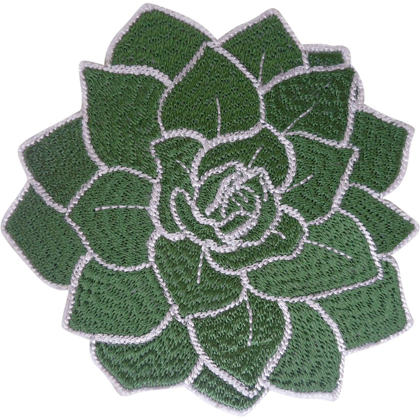 Green Flower Iron On Patch Sew On Dress Skirt T Shirt Floral Embroidered Badge