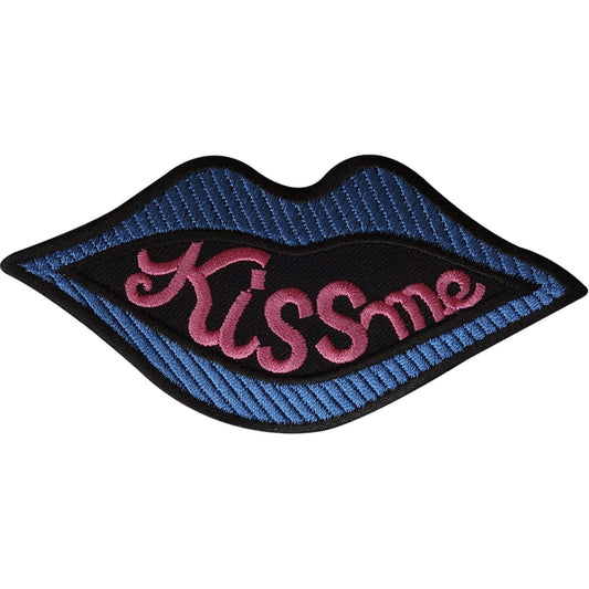 Kiss Me Patch Iron Sew On Jacket Jeans T Shirt Hat Embroidered Badge Embroidery