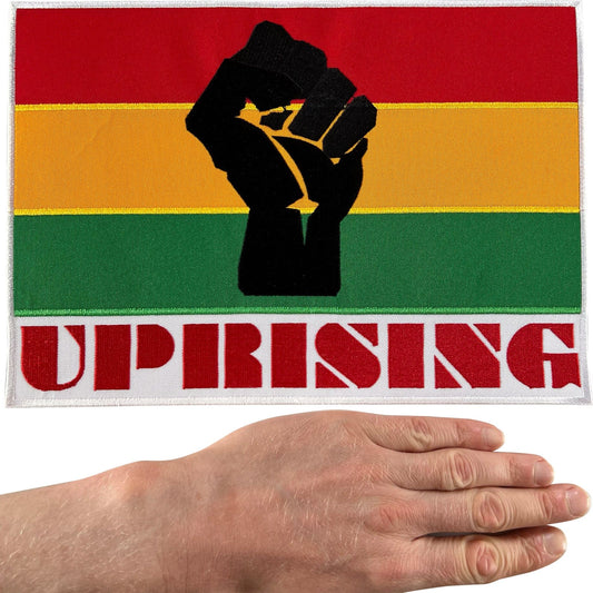 Large Uprising Black Lives Matter Power Fist Patch Iron Sew On Embroidered Badge