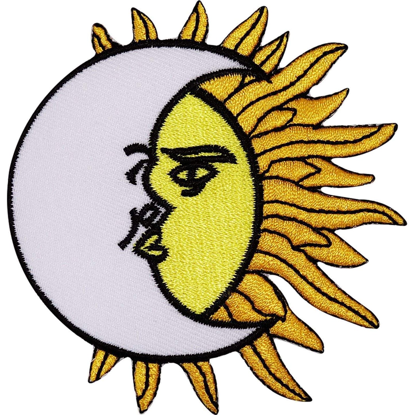 Moon Sun Embroidered Iron / Sew On Patch Clothes Dress Skirt Shirt Hat Cap Badge