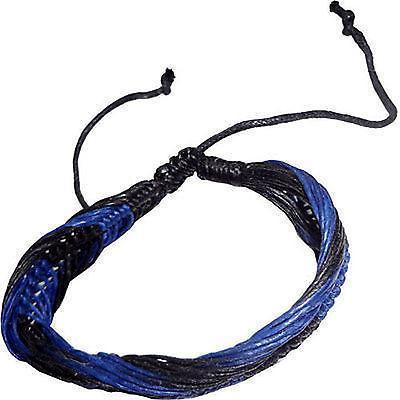Navy Blue Black Bracelet Wristband Bangle Mens Womens Boys Girl Surfer Jewellery
