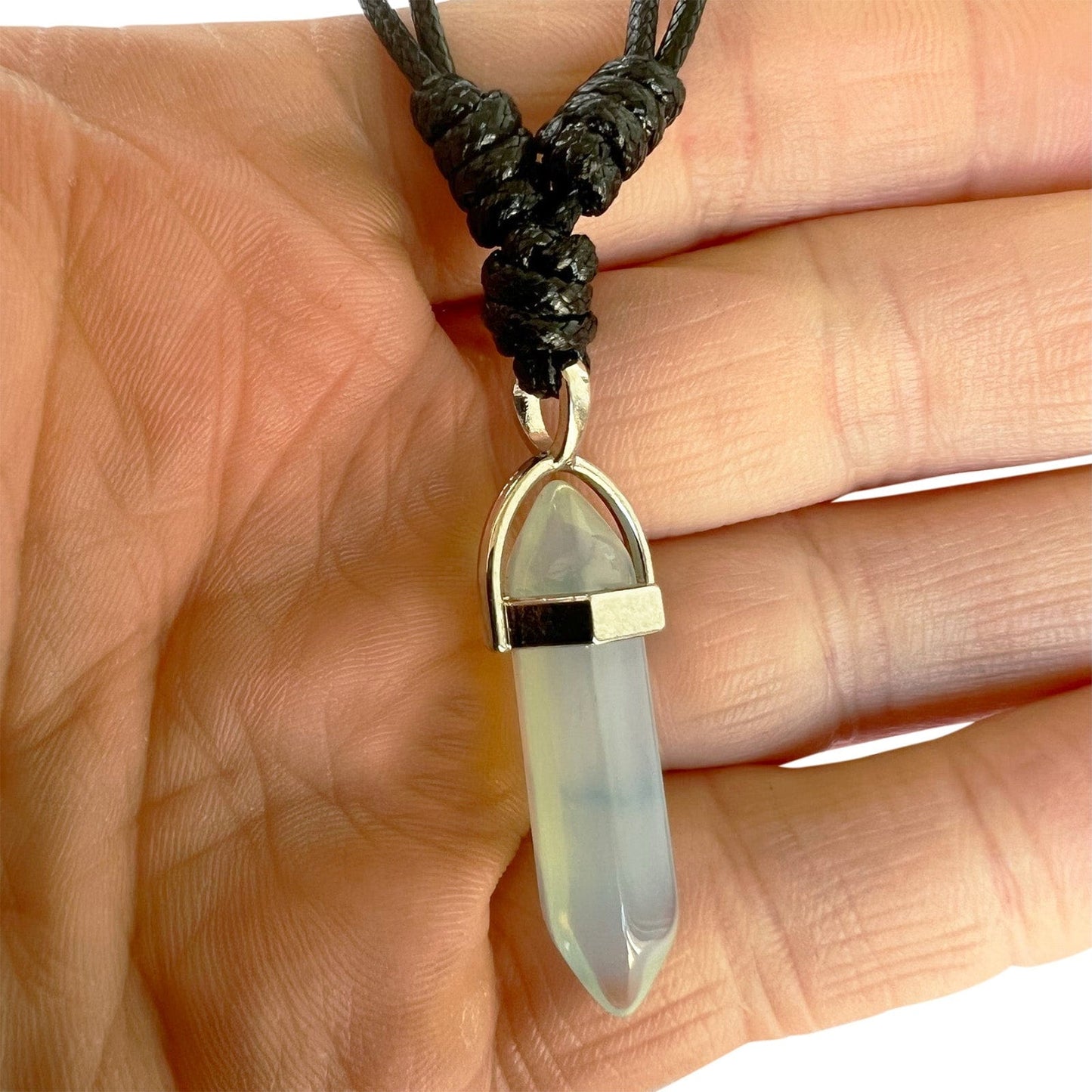 Opal Crystal Necklace Pendant Womens Mens Girl Opalite Quartz Gemstone Jewellery
