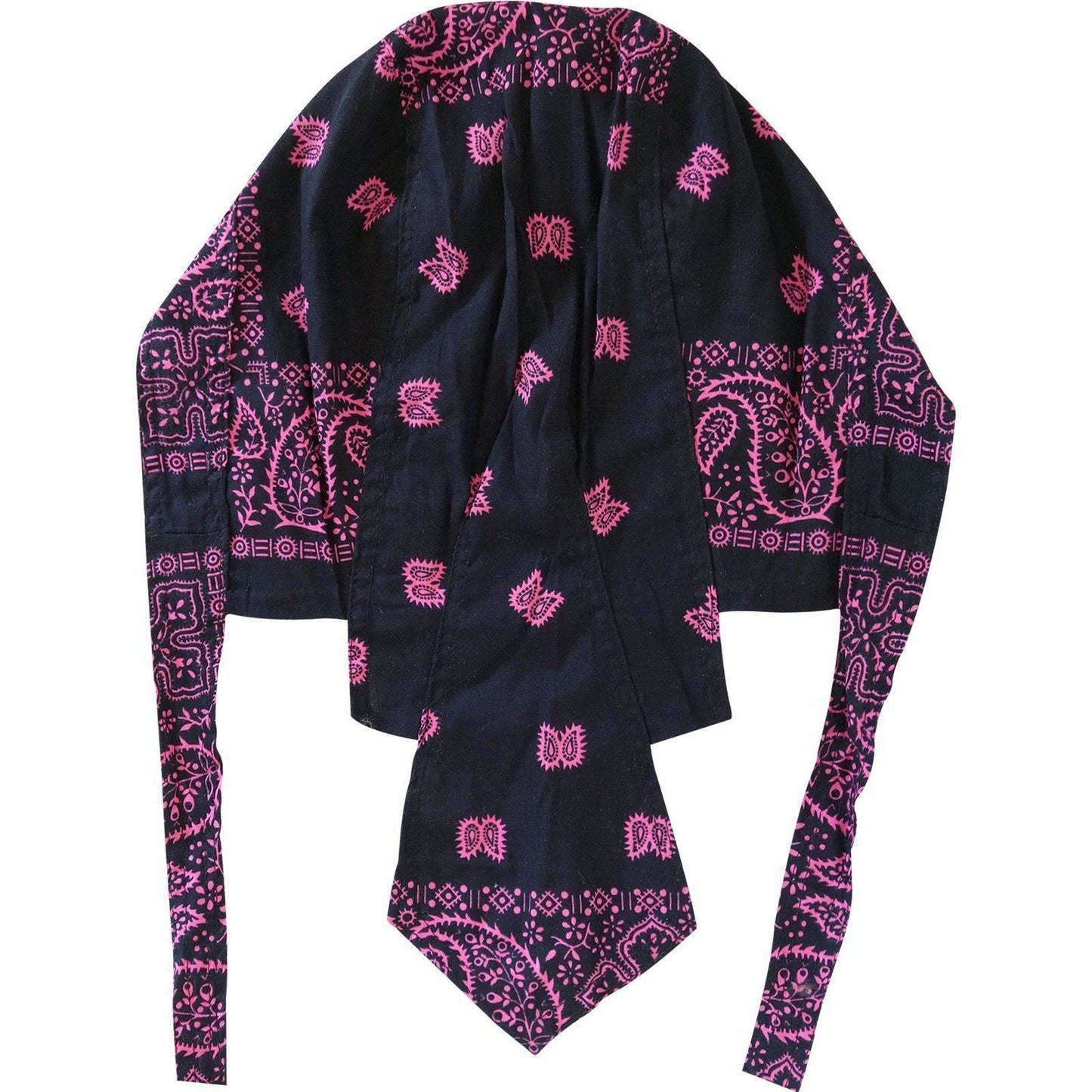 Paisley Black Pink Bandana Biker Motorcycle Motorbike Sun Gym Cycle Hat Chef Cap Paisley Black Pink Bandana Biker Motorcycle Motorbike Sun Gym Cycle Hat Chef Cap