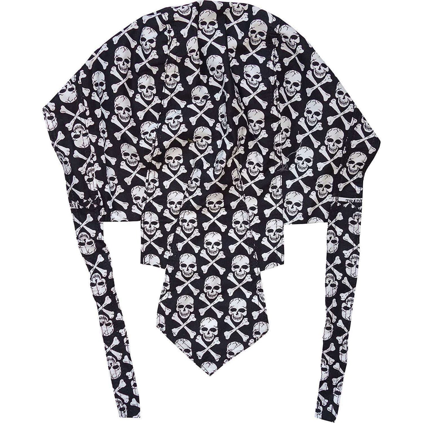 Pirate Zandana Skull and Cross Bones Cap Sun Hat Gym Bandana Fancy Dress Do Rag