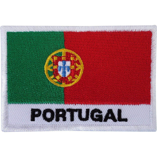 Portugal Flag Embroidered Iron / Sew On Patch Football T Shirt Embroidery Badge