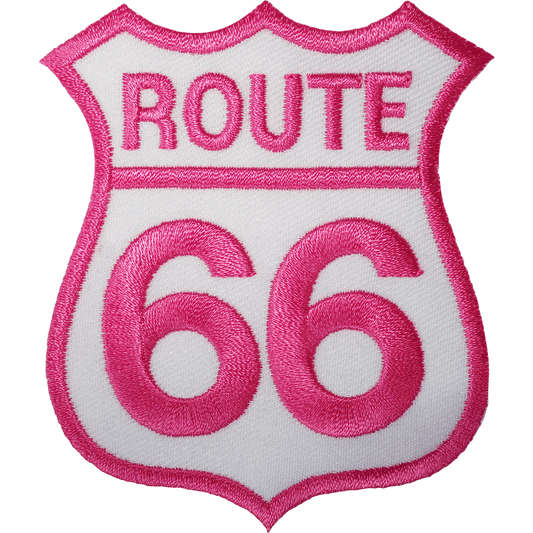 Route 66 Iron On Patch Sew On Embroidered Badge Motorbike Motorcycle America USA