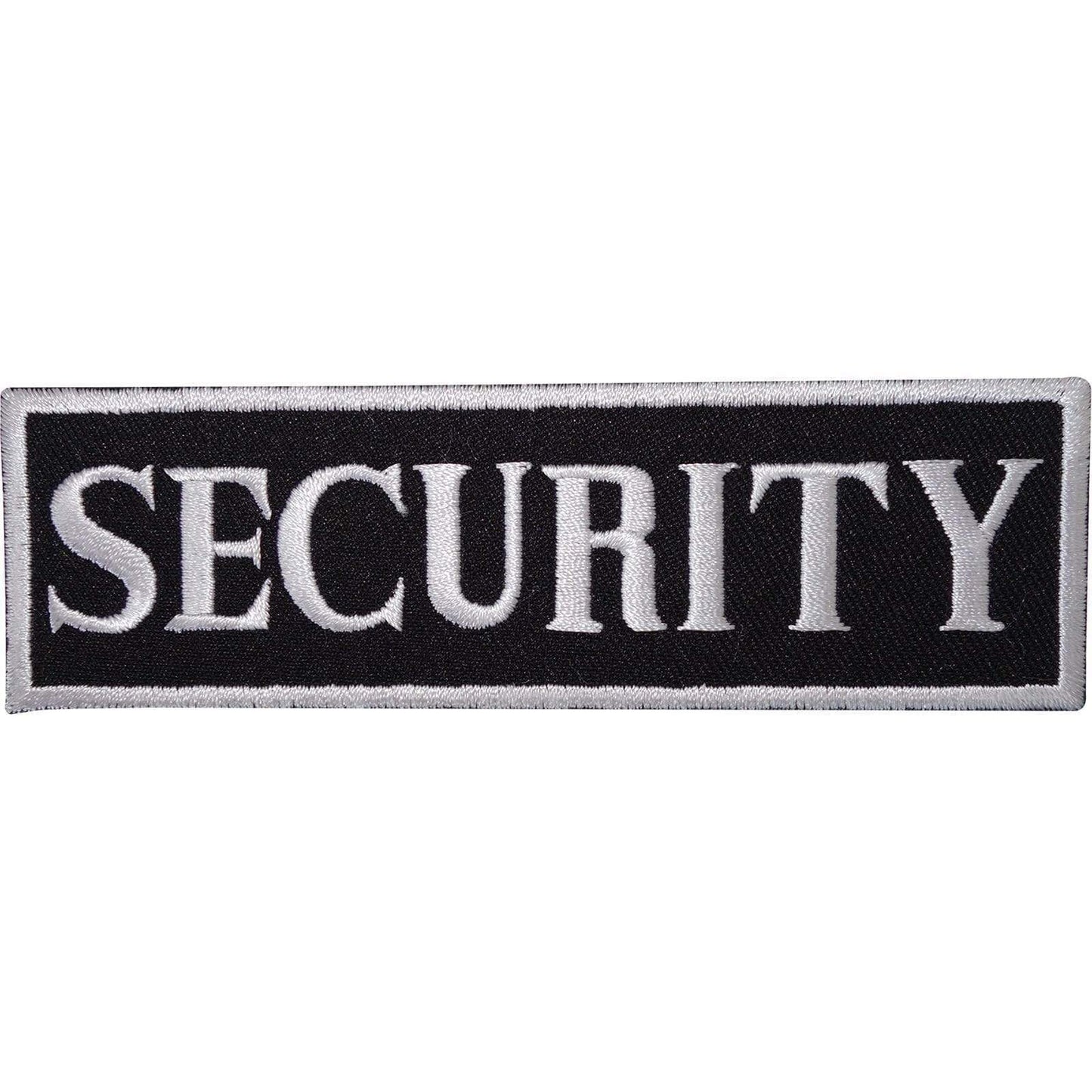Security Embroidered Iron / Sew On Patch T Shirt Safety Vest Jacket Black Badge
