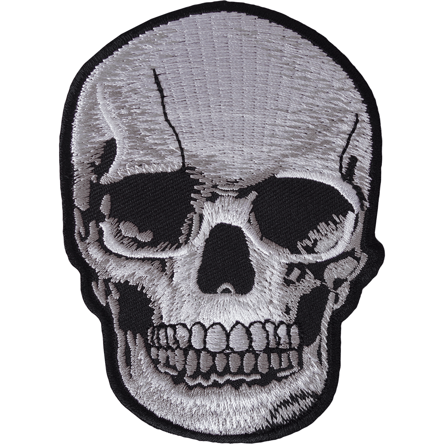 Skull Iron On Patch Sew On Mens Womens Boys Girls Kids Clothes Embroidered Badge