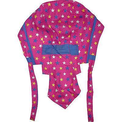 Stars Pink Bandana Biker Durag Under Motorcycle Motorbike Bicycle Helmet Hat Cap