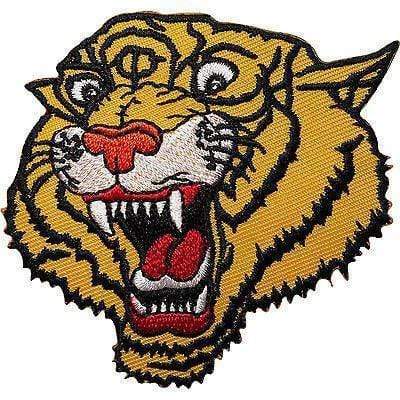 Tiger Head Embroidered Iron / Sew On Patch Clothes Bag T Shirt Jeans Biker Badge