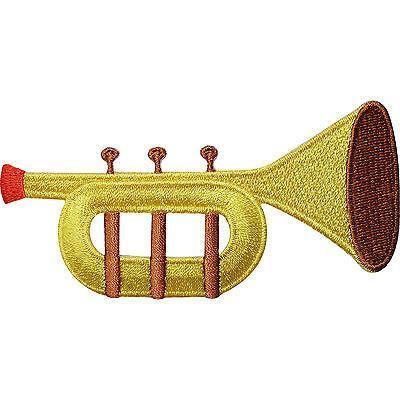 Trumpet Embroidered Iron / Sew On Patch Clothes Jacket Bag Jean Embroidery Badge