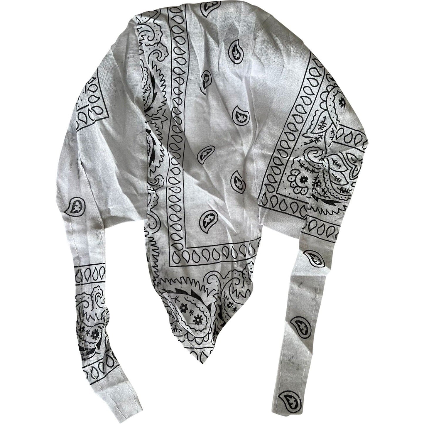 White Bandana Zandana Hairband Headband Headscarf Durag Hair Head Band Hat Cap