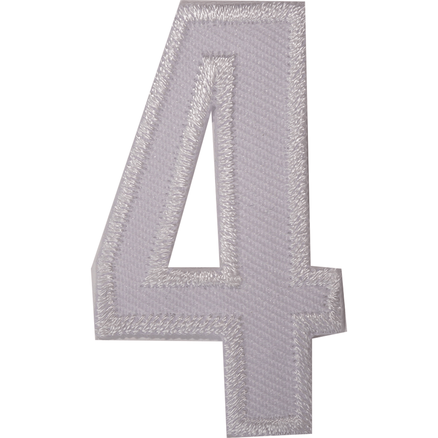 Number 4 ( Number Four ) White Letter Number Iron Sew On Patches Badges Name Letters Numbers Badge Patch