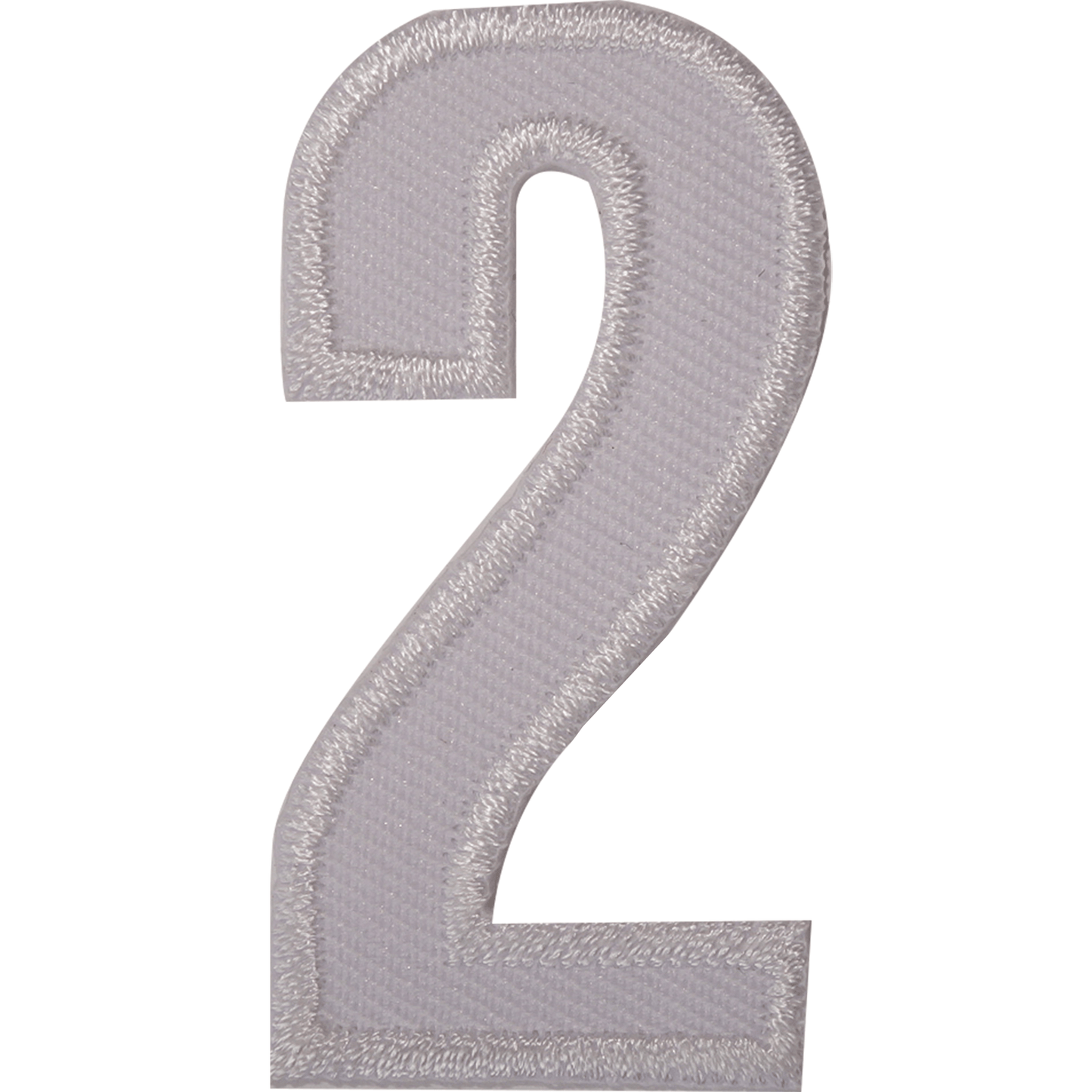 Number 2 ( Number Two ) White Letter Number Iron Sew On Patches Badges Name Letters Numbers Badge Patch