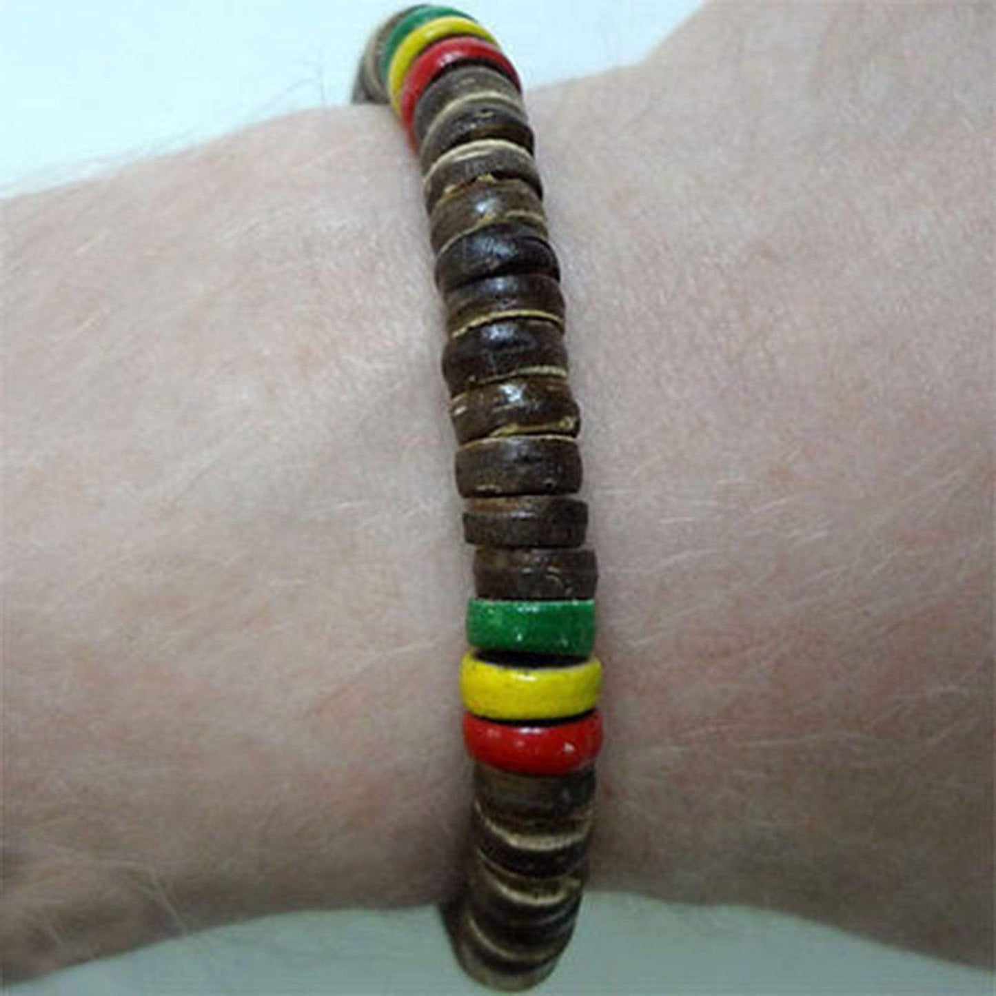 Wood Surfer Friendship Charm Bracelet Wristband Bangle Bob Marley Rasta Reggae