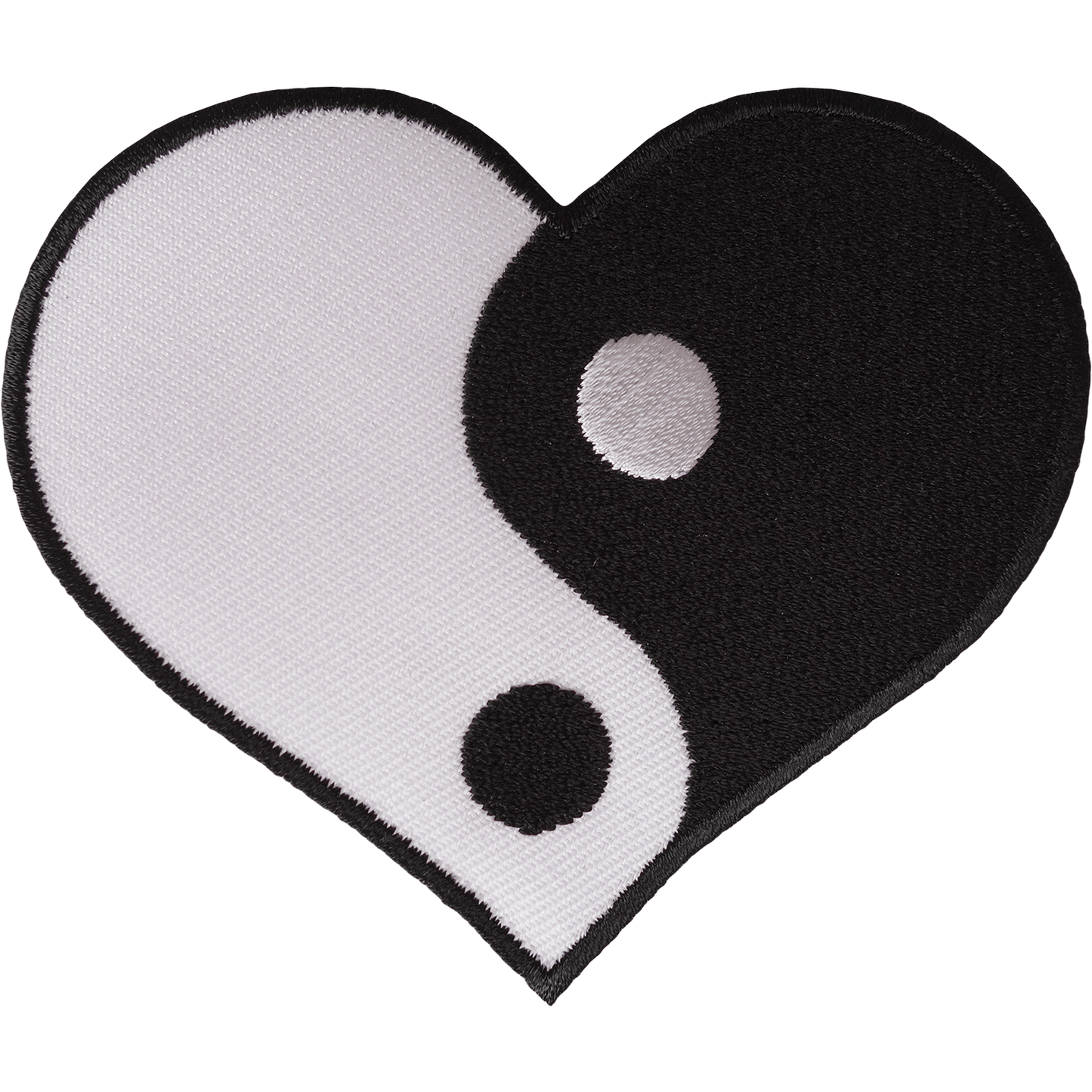 Yin and Yang Love Heart Patch Iron Sew On Embroidered Badge Embroidery Applique
