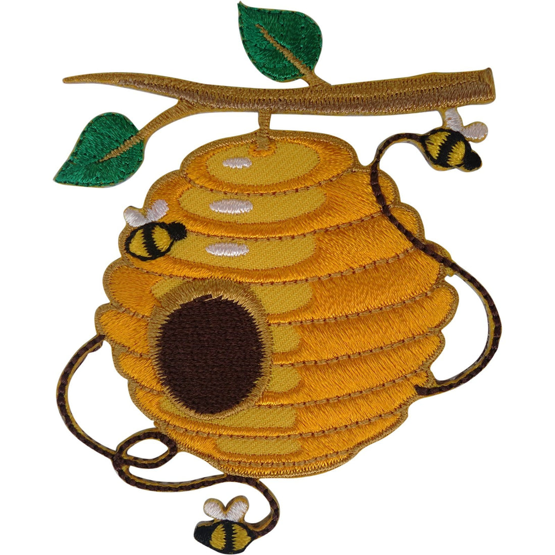 Bee Hive Patch Iron Sew On Bumblebee Tree Embroidered Badge Embroidery Applique
