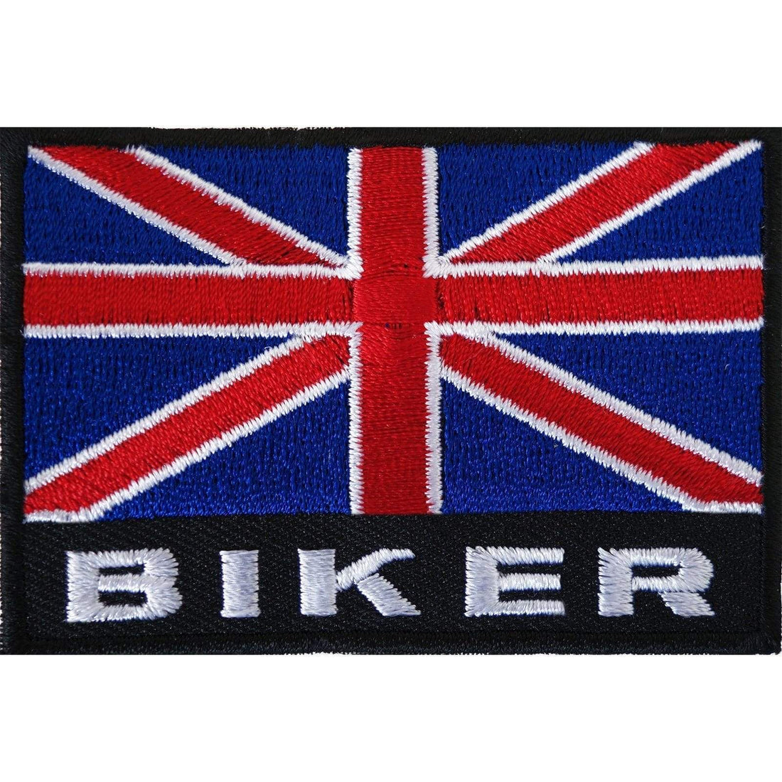 UK Flag Biker Patch Embroidered Iron / Sew On Jacket Badge Motorcycle Motorbike