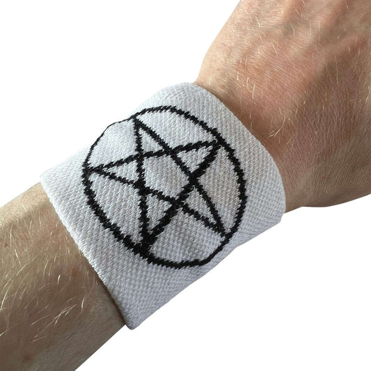 1 x Pentagram 5 Point Star Wrist Sweatband Fitness Wristband Gym Sport Gaming